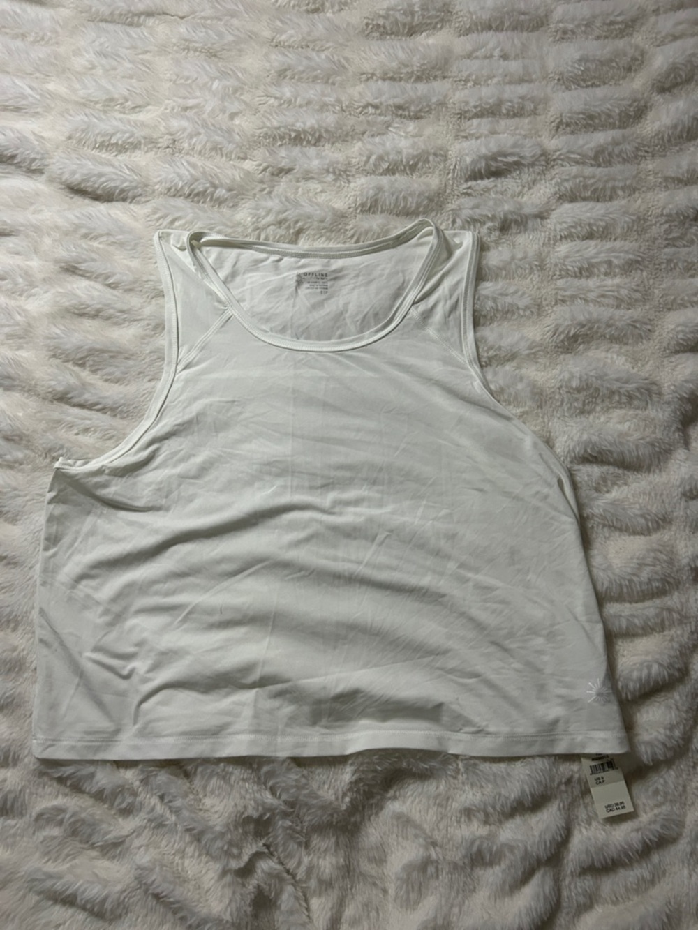 aerie White Cropped Tank Top